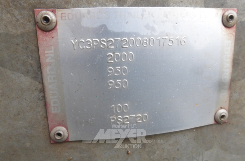 Tandemanhänger Plane/Spriegel, Hochlader