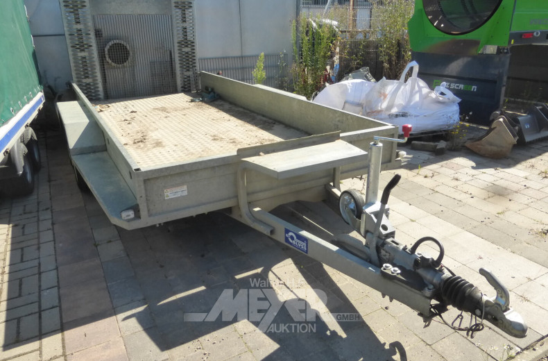 Gerätetransportanhänger Tieflader, Tandemachse