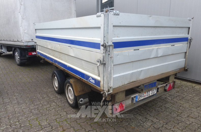 hydr. Tandemkippanhänger, Hochlader mit offener Pritsche, mit Fernbedienung