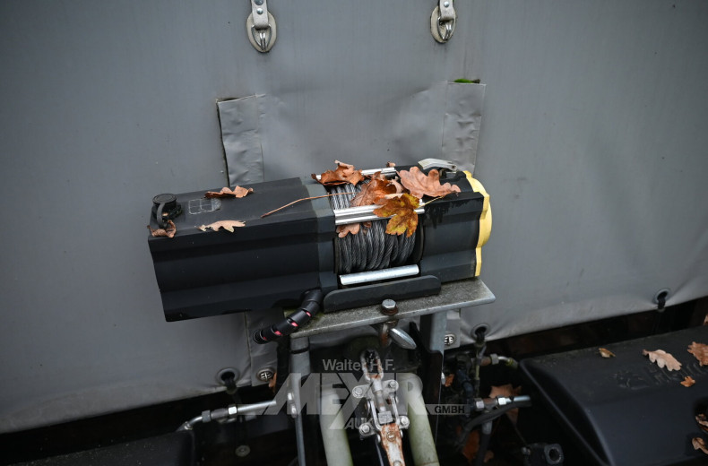 hydr. Absenkanhänger HEIMANN für Maschinentransporte, Plane/Spriegel