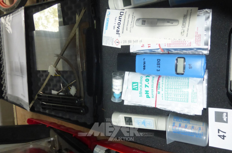 pH-Testgerät sowie Wärmetausch Reinigungsgerät WEISSHAUPT