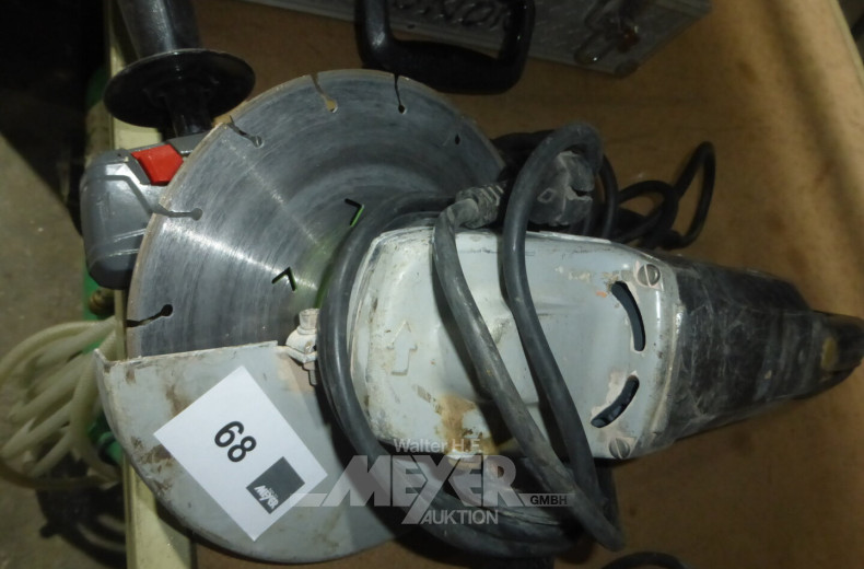 kl. und 1 gr. Winkelschleifmaschine