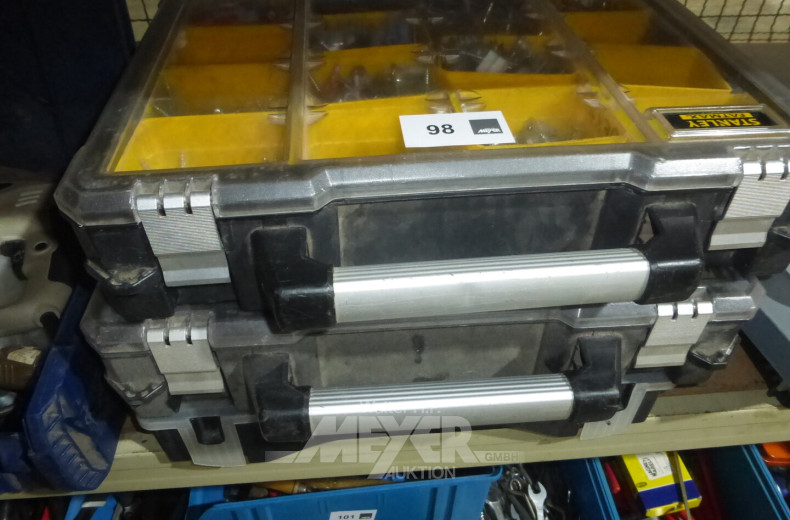 3 Sortimentkoffer STANLEY mit Inhalt: Verbindungstechnik