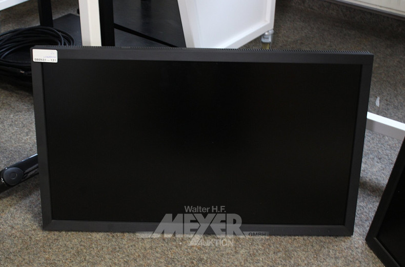 2 LCD-Color-Monitore, 27" mit Doppelarm-Tischhalterung