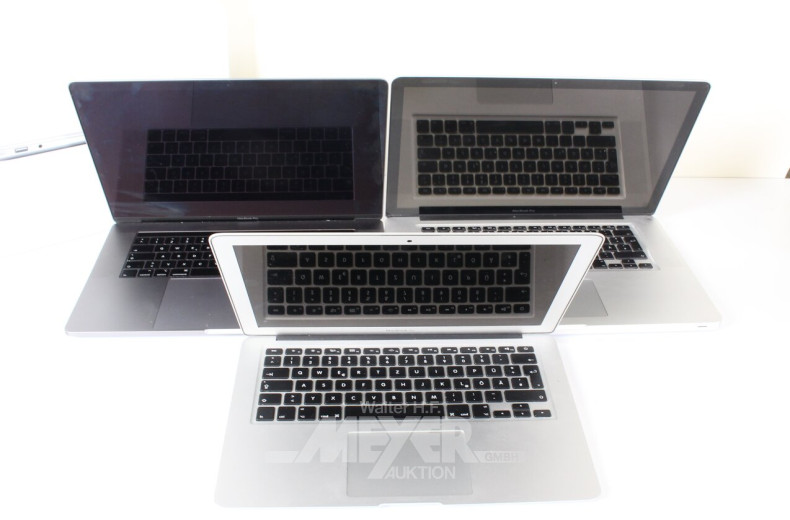 5 MacBooks, versch. Modelle und Baujahre