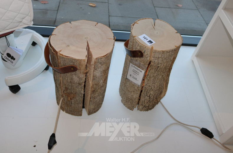 2 Holzlichter, dimmbar