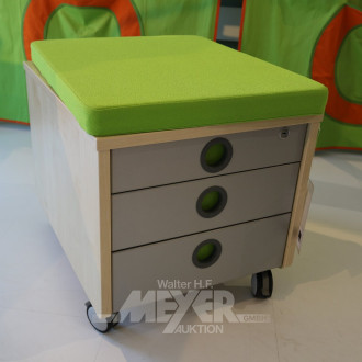 Kl. Rollcontainer, Ahorn Dekor