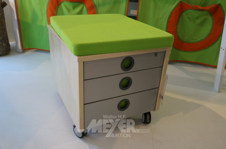 Kl. Rollcontainer, Ahorn Dekor