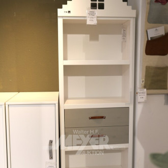 Regal mit Stufengiebelfront, Weiß