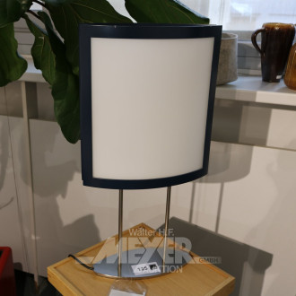 Tischleuchte, blau vernickelt