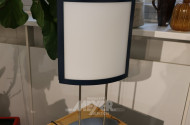 Tischleuchte, blau vernickelt