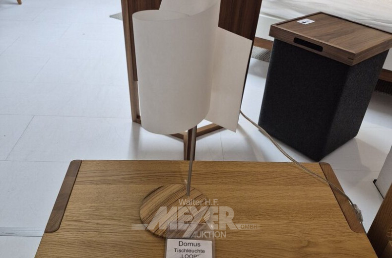 Tischleuchte mit Zebrano Fuß