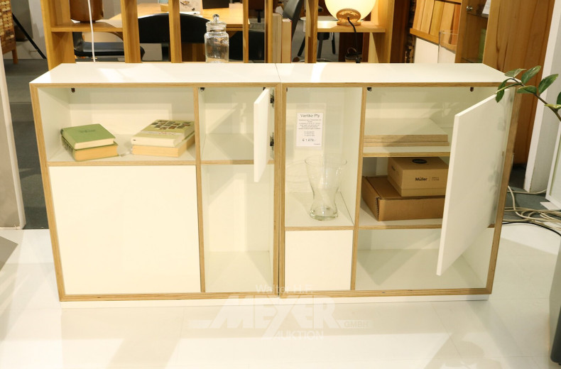 Vertiko 'Ply', best. aus 2 Elementen mit Sockel