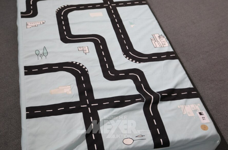 Matzratze mit Bezug 'Spielstraße'