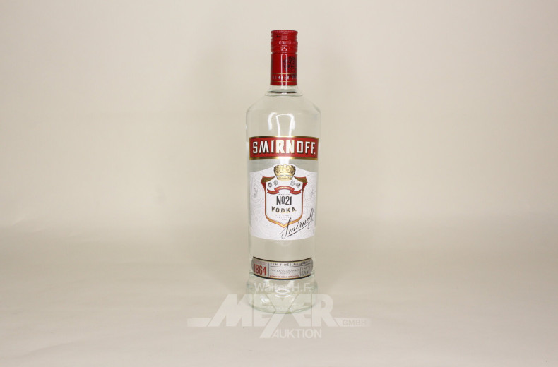 5 Flaschen Wodka 'Recipe No. 21', jew. 1 Liter