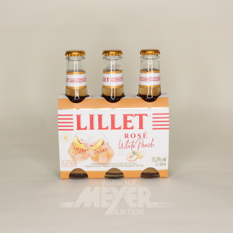14 Sets zu 3 Flaschen Mixgetränk 'Lillet Rosé White Peach', jew. 200ml