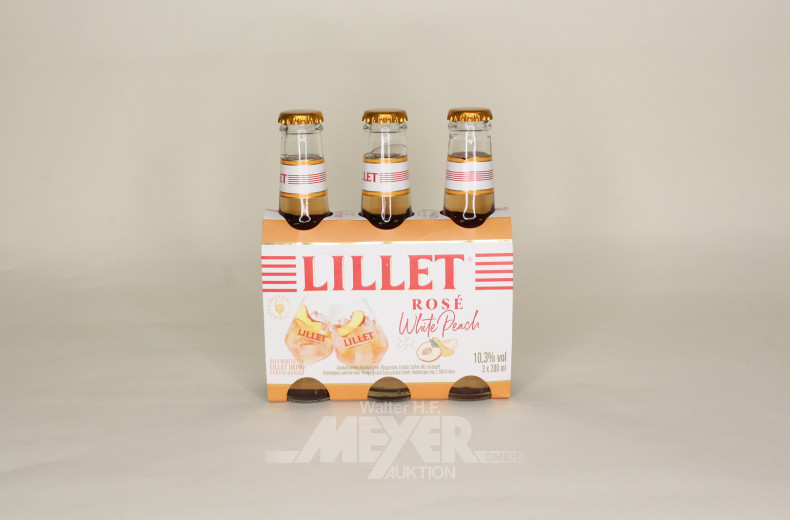 14 Sets zu 3 Flaschen Mixgetränk 'Lillet Rosé White Peach', jew. 200ml
