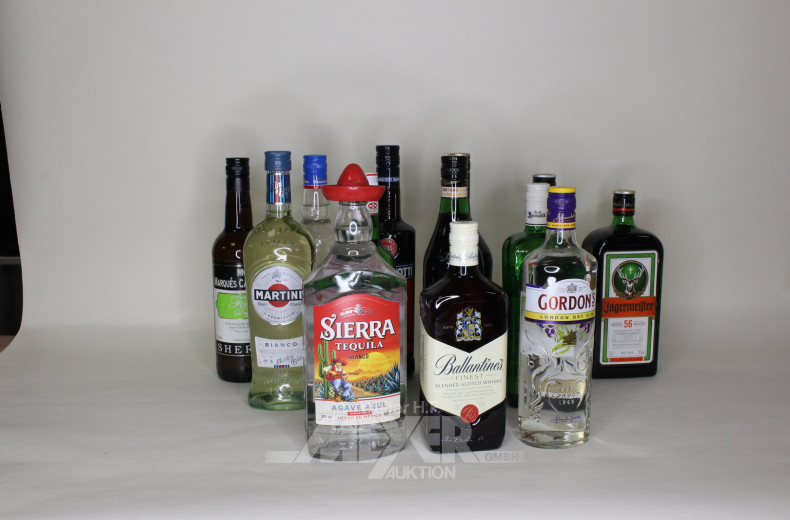 Posten versch. Spirituosen, u.a. Korn, Ramazzotti, Liköre, Gin