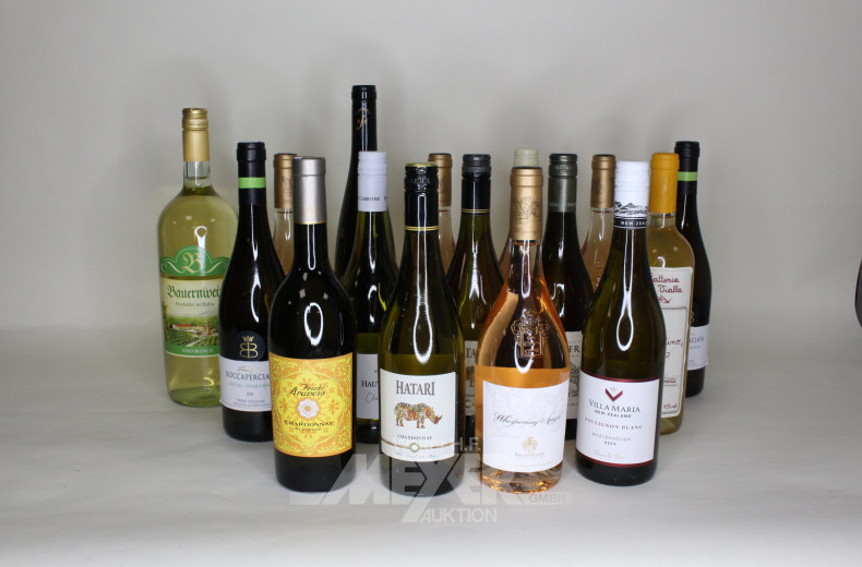 Posten versch. Weiß- und Roséweine