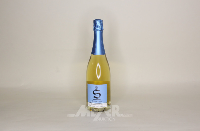 66 Flaschen Winzersekt Weißer Burgunder, extra-trocken