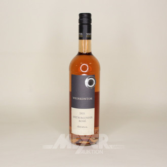 23 Flaschen Roséwein Spätburgunder 2021, trocken