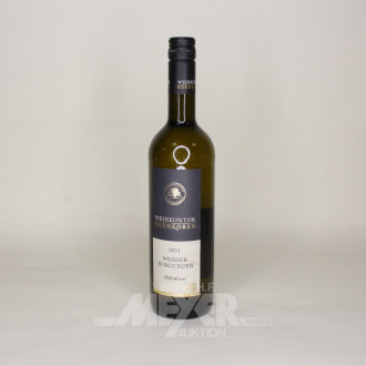 19 Flaschen Weisser Burgunder 2021, trocken