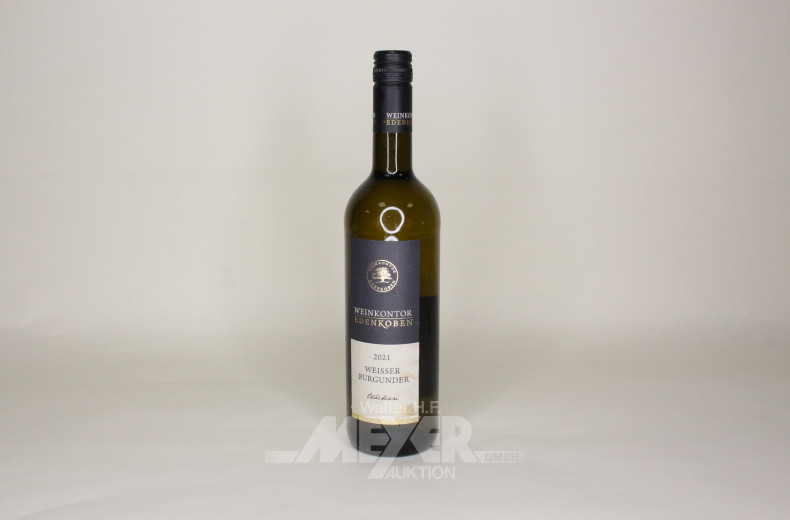 19 Flaschen Weisser Burgunder 2021, trocken