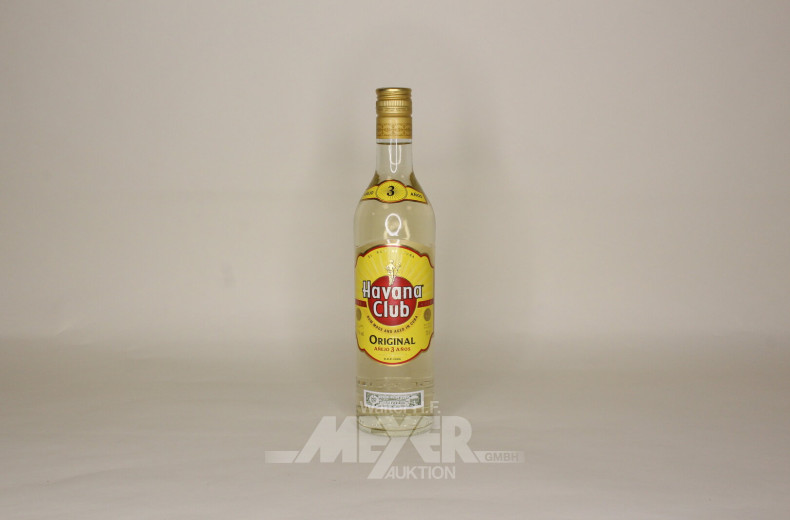 3 Flaschen Rum 'Havana Club', 3 Jahre gereift