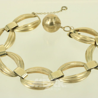Gliederarmband mit 1 Anhänger "Kugel"