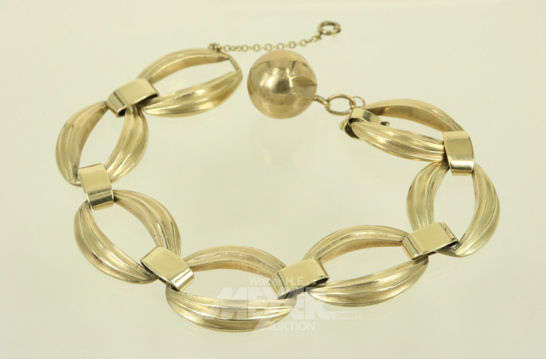 Gliederarmband mit 1 Anhänger "Kugel"
