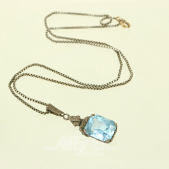 Kette 585 WG, mit Anhänger, kein Gold