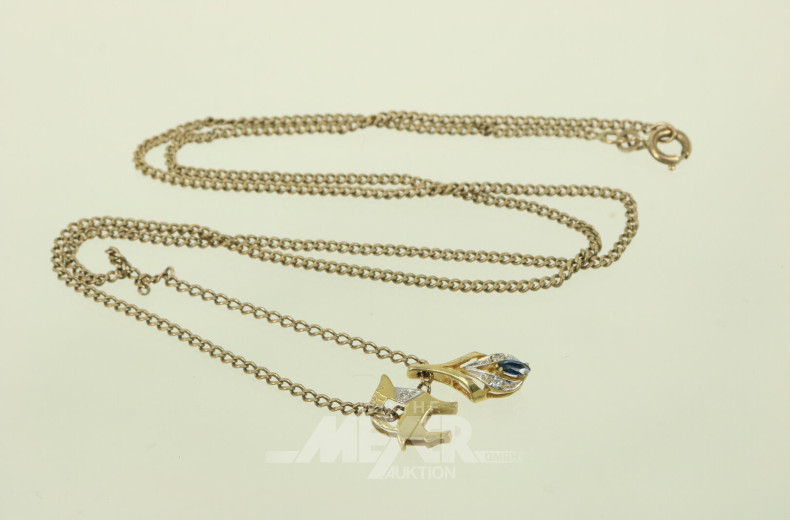 Kette mit 2 Anhängern