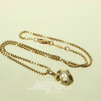 Kette mit 1 Brillantanhänger