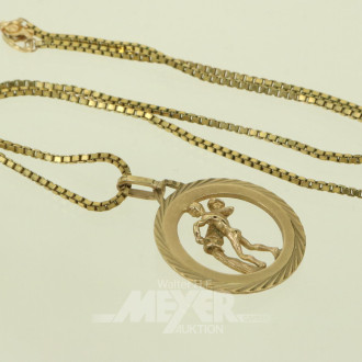 Kette mit Sternzeichenanhänger "Wassermann"