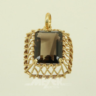 Kettenanhänger besetzt mit 1 Rauchquarz