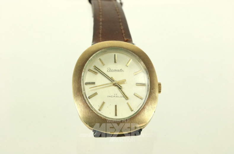 Herrenarmbanduhr mit Lederarmband