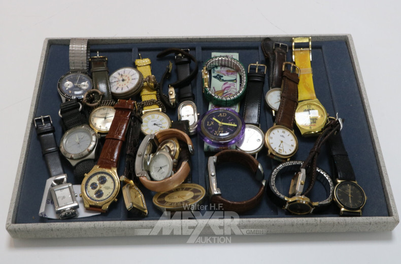 24 Armband- und Taschenuhren, tlw. ohne Armband
