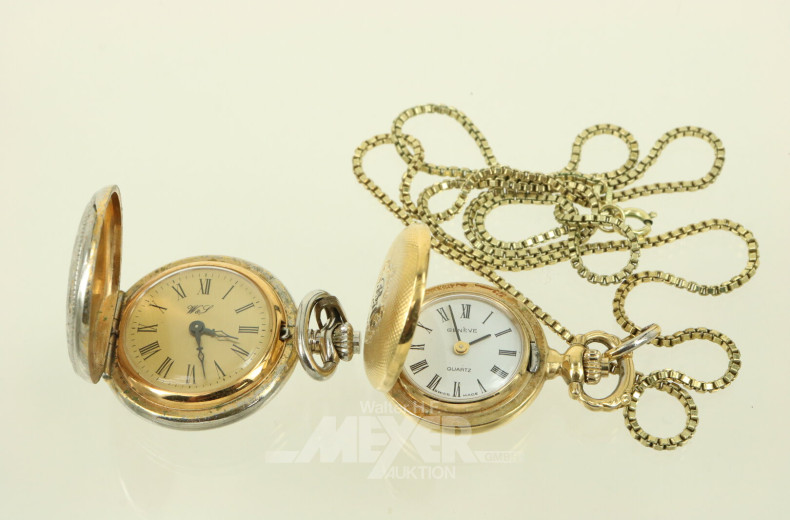 5 Armbanduhren sowie 2 Anhängeruhren