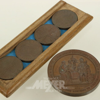 4 Münzen Dänemark zu je 1 Rigsbankskilling (RBS) Christian VIII. 1842 V.S