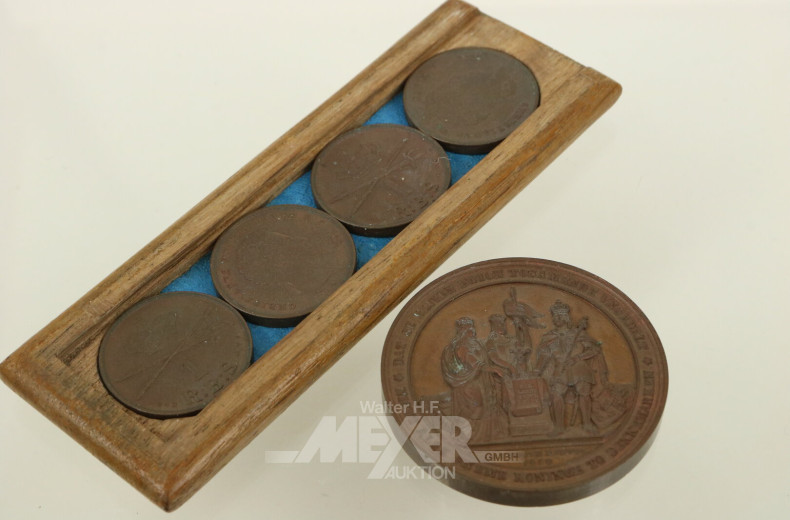 4 Münzen Dänemark zu je 1 Rigsbankskilling (RBS) Christian VIII. 1842 V.S