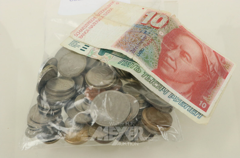 Posten Münzen und Banknoten