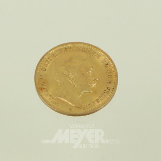Goldmünze Preußen 10 Mark Wilhelm II. 1910 A