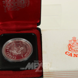 Kanada 1 Dollar Calgary 1975 in Polierter Platte
