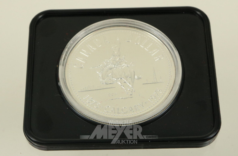 Kanada 1 Dollar Calgary 1975 in Polierter Platte