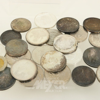 Münzkassette mit BRD DM- und Euro-Gedenkprägungen