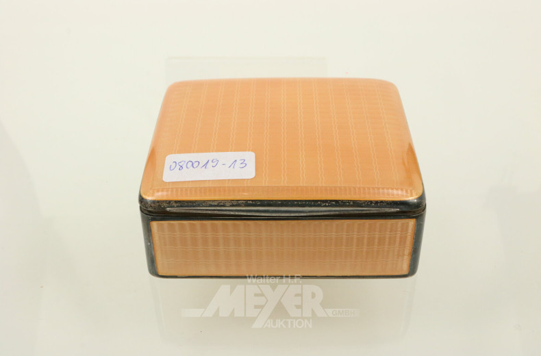 Kl. Schmuckdose mit Emaille und Innenvergoldung