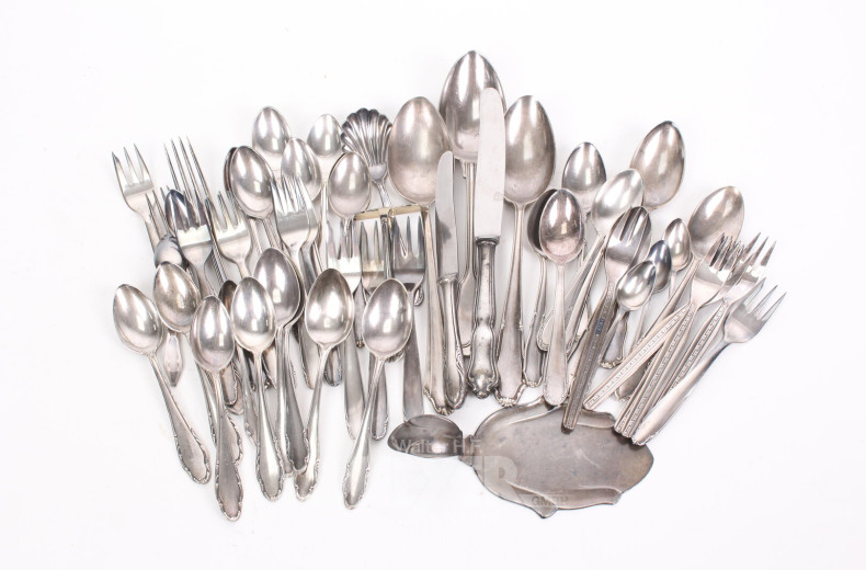 kl. Posten Besteckteile, tlw. Auflage