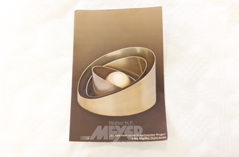 moderne Skulptur "Ich lebe mein Leben in wachsenden Ringen", 4-teilig