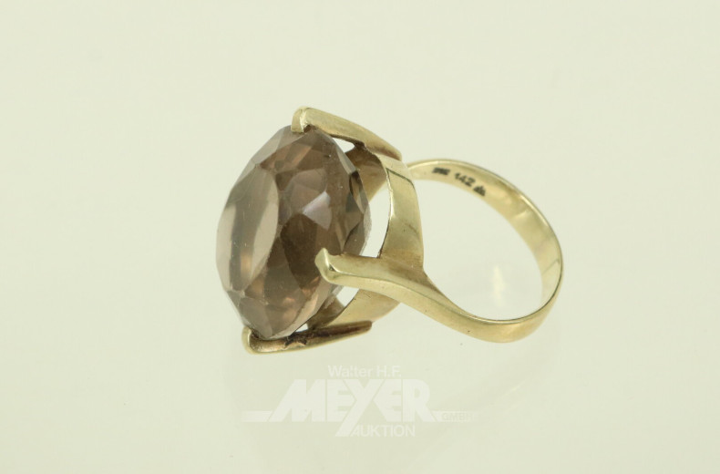 Damenring, besetzt mit 1 Citrin