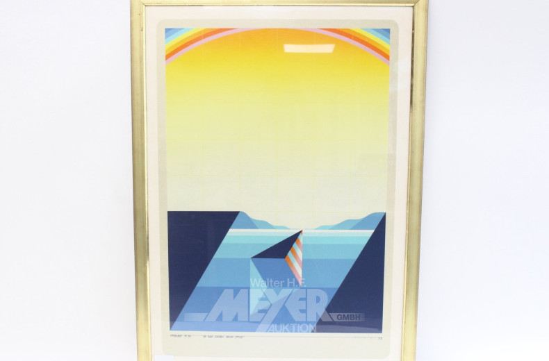 Farblithografie Landkarte Nr:44, "Der klare Schatten deiner Stimme"